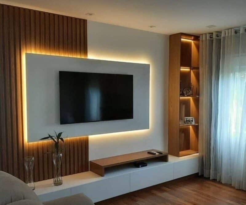 ديكورات تلفزيون بديل الخشب - همم العرب